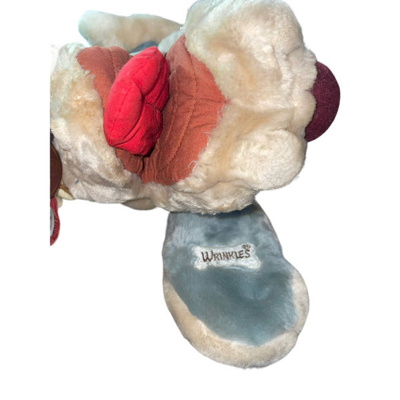 Ganz Bros Wrinkles the Dog Hand Puppet Plush Overalls‎ Puppy 17” w/ Bone VTG 80s - Picture 8 of 13